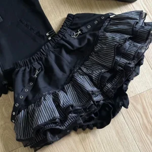 Harajuku Ragazze Strisce Punk Grunge Gonne Donna Y2k Estetica A Vita Alta Torta Mini Streetwear Pizzo Vintage Kawaii Mini Jupe 1